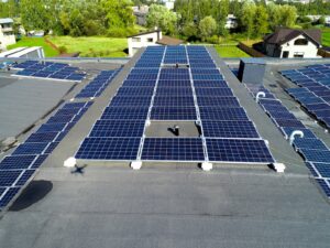 Bioenergy saulės elektrinės iš drono